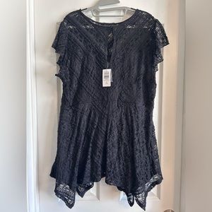 Black lace blouse
